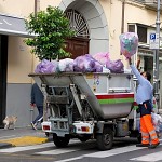 Poubelleur  à Sorrento טכנאי תברואה בפעולה, סורנטו